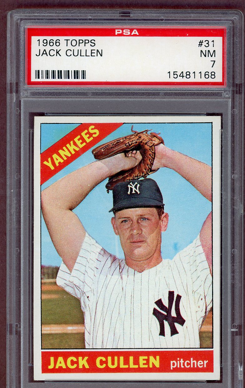1966 Topps Baseball #031 Jack Cullen Yankees PSA 7 NM 561215