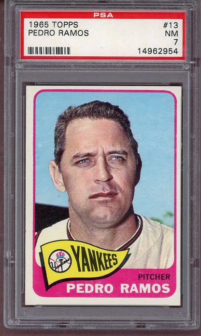 1965 Topps Baseball #013 Pedro Ramos Yankees PSA 7 NM 561217