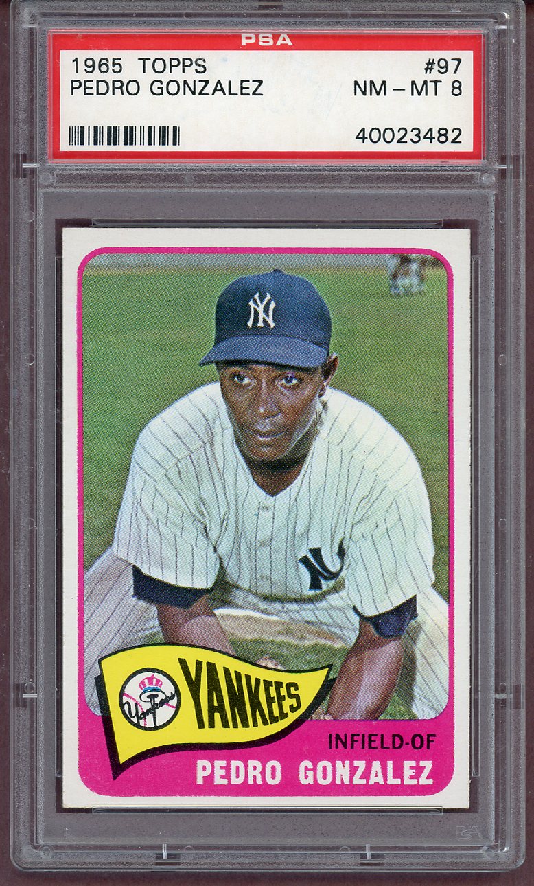 1965 Topps Baseball #097 Pedro Gonzalez Yankees PSA 8 NM/MT 561218