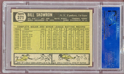 1961 Topps Baseball #371 Bill Skowron Yankees PSA 7 NM 561233