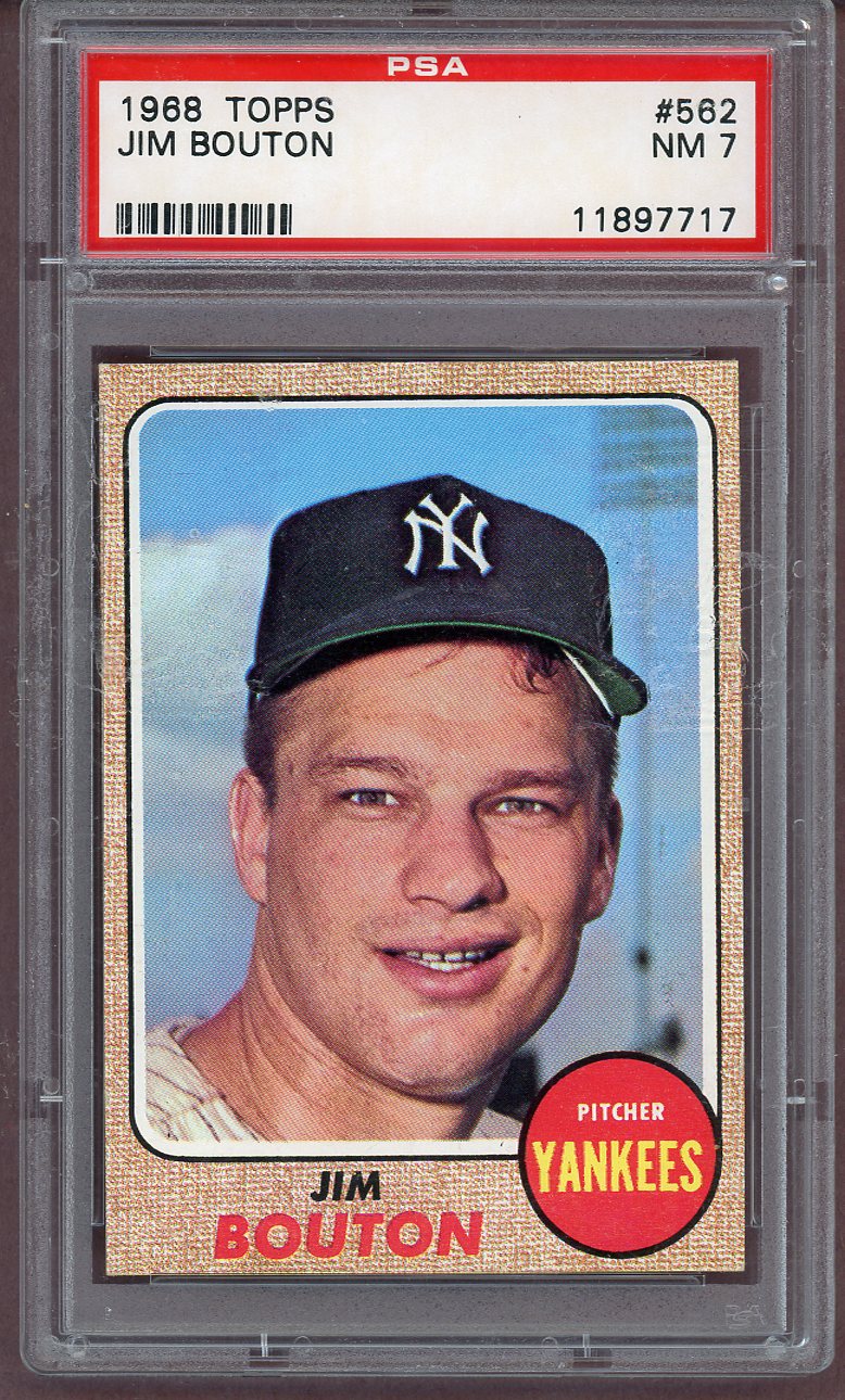 1968 Topps Baseball #562 Jim Bouton Yankees PSA 7 NM 561234