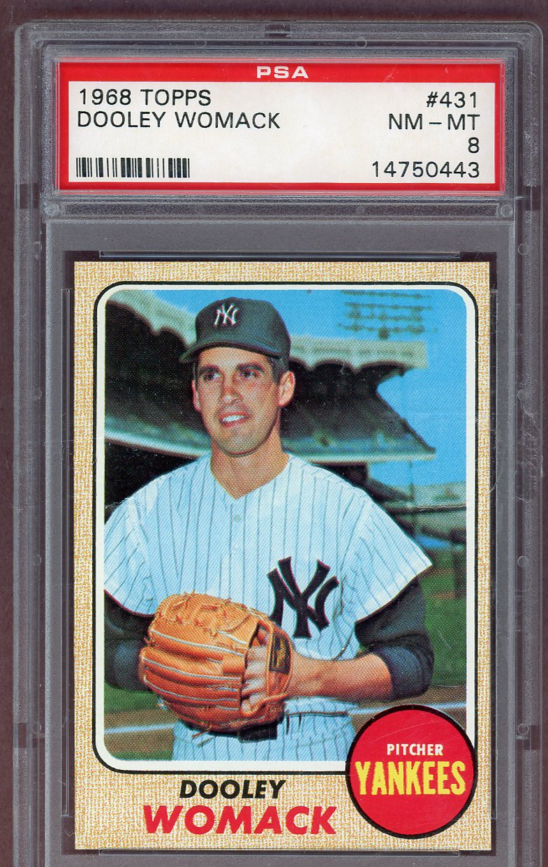 1968 Topps Baseball #431 Dooley Womack Yankees PSA 8 NM/MT 561235