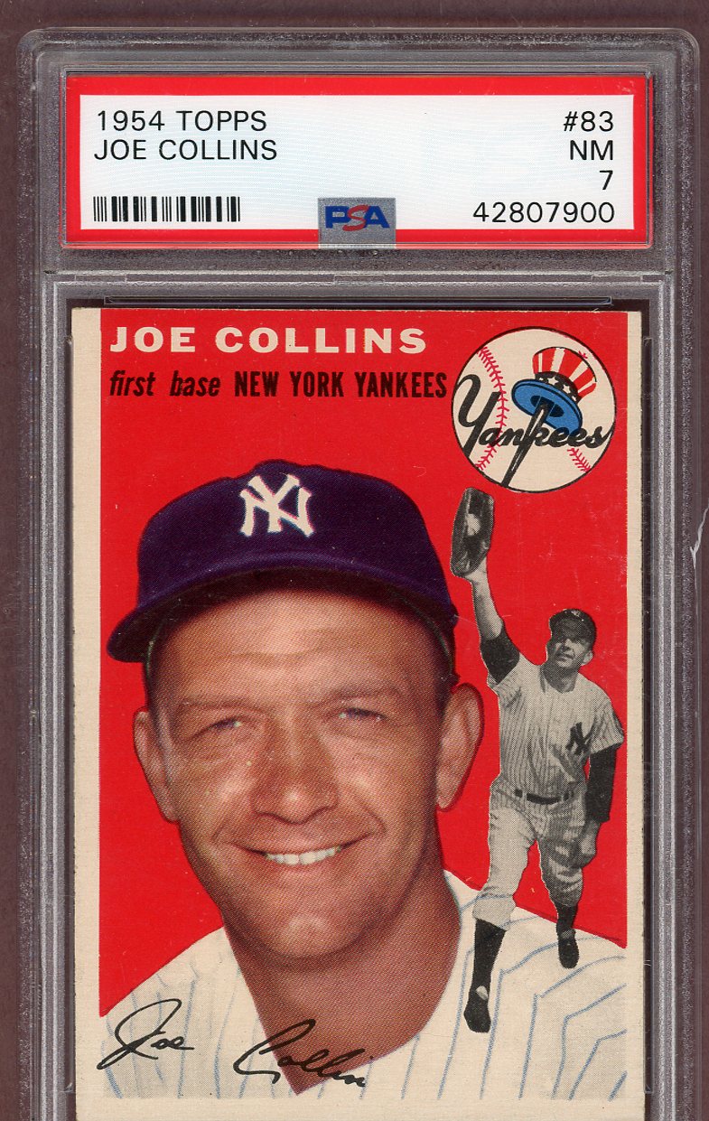1954 Topps Baseball # 83 Joe Collins Yankees PSA 7 NM 561239
