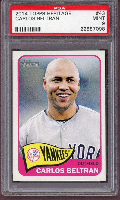 2014 Topps Heritage #043 Carlos Beltran Yankees PSA 9 MINT 561245