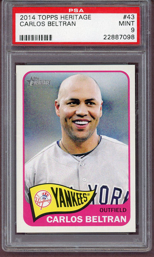 2014 Topps Heritage #043 Carlos Beltran Yankees PSA 9 MINT 561245
