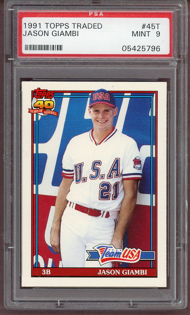 1991 Topps Traded # 45T Jason Giambi Team Usa PSA 9 MINT 561246