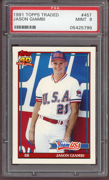 1991 Topps Traded # 45T Jason Giambi Team Usa PSA 9 MINT 561246