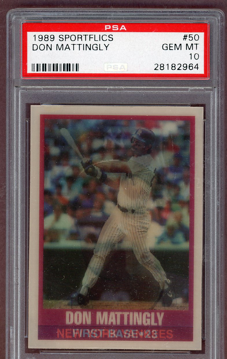 1989 Sportflics # 50 Don Mattingly Yankees PSA 10 GEM MINT 561251