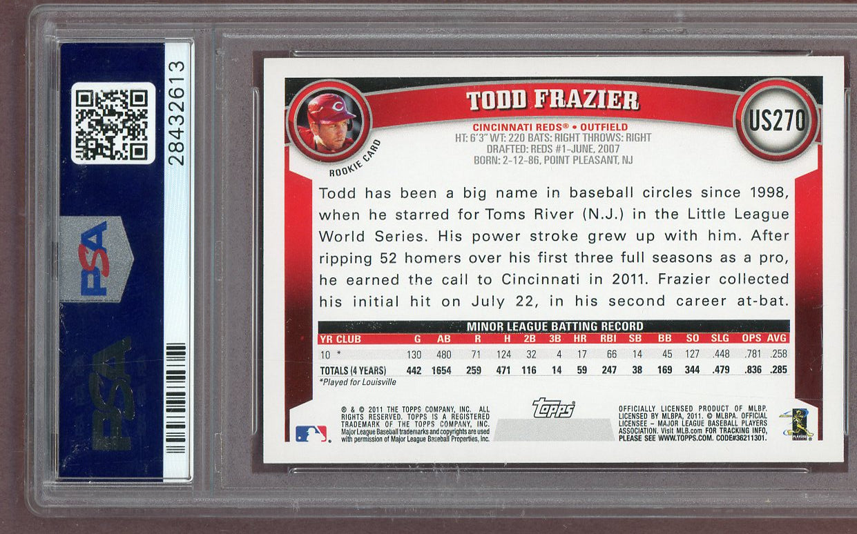 2011 Topps Update #US270 Todd Frazier Reds PSA 10 GEM MINT 561252