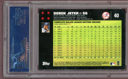 2007 Topps # 40 Derek Jeter Yankees PSA 8 NM/MT Mantle Bush 561256