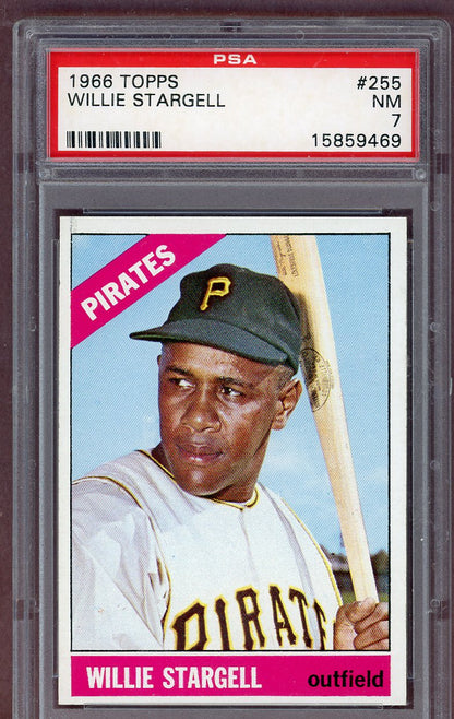 1966 Topps Baseball #255 Willie Stargell Pirates PSA 7 NM 561259