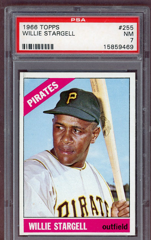 1966 Topps Baseball #255 Willie Stargell Pirates PSA 7 NM 561259