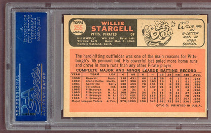 1966 Topps Baseball #255 Willie Stargell Pirates PSA 7 NM 561259