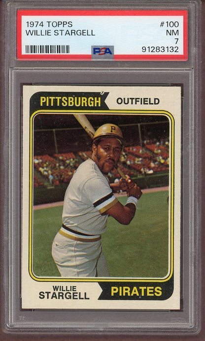 1974 Topps Baseball #100 Willie Stargell Pirates PSA 7 NM 561261
