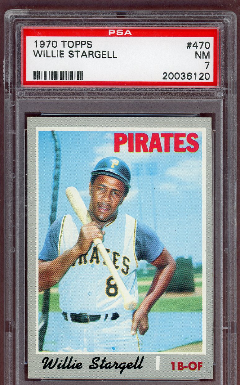 1970 Topps Baseball #470 Willie Stargell Pirates PSA 7 NM 561264