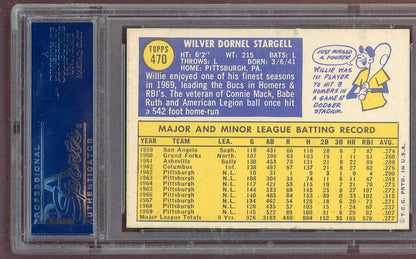 1970 Topps Baseball #470 Willie Stargell Pirates PSA 7 NM 561264