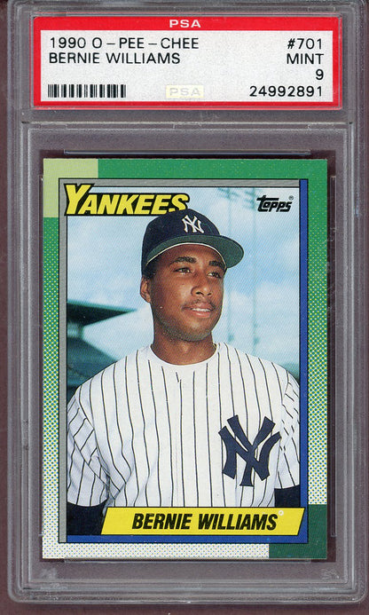 1990 O Pee Chee #701 Bernie Williams Yankees PSA 9 MINT 561265