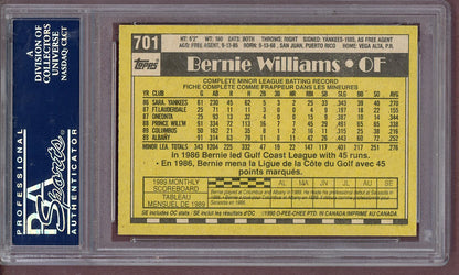1990 O Pee Chee #701 Bernie Williams Yankees PSA 9 MINT 561265