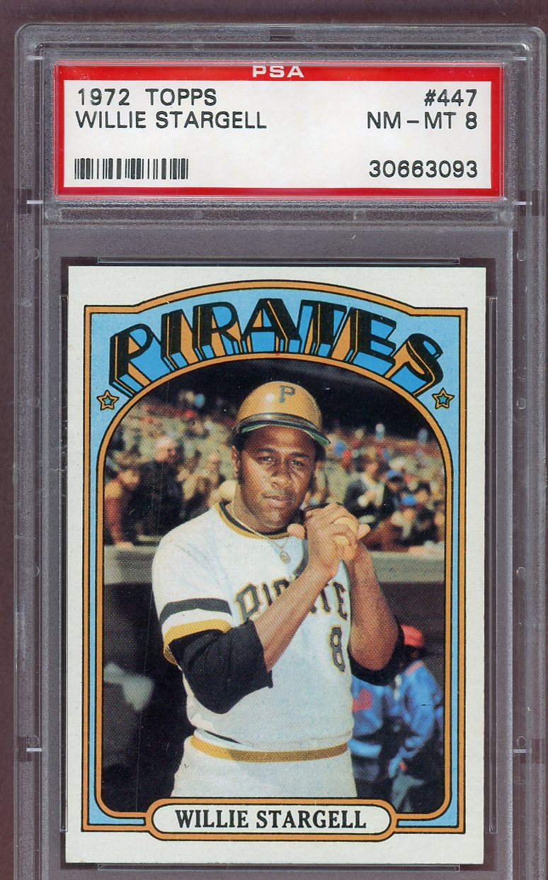1972 Topps Baseball #447 Willie Stargell Pirates PSA 8 NM/MT 561268