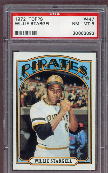 1972 Topps Baseball #447 Willie Stargell Pirates PSA 8 NM/MT 561268