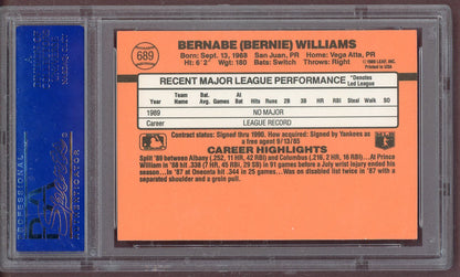 1990 Donruss #689 Bernie Williams Yankees PSA 10 GEM MINT 561270