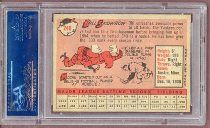 1958 Topps Baseball #240 Bill Skowron Yankees PSA 7 NM 561285