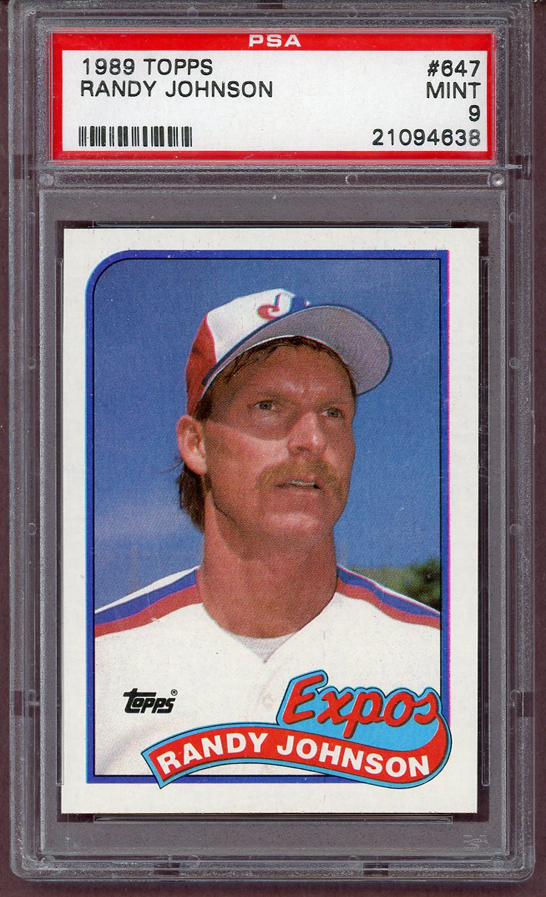 1989 Topps #647 Randy Johnson Expos PSA 9 MINT 561289
