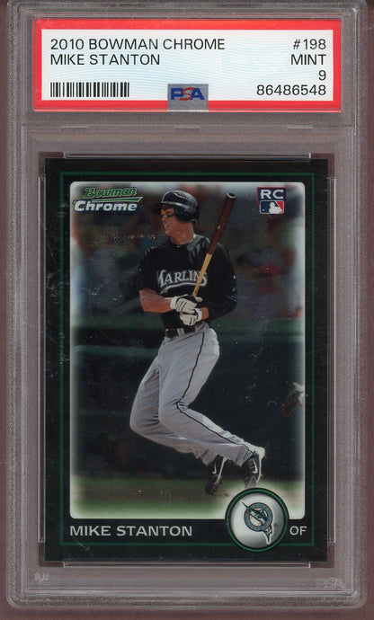 2010 Bowman Chrome #198 Giancarlo Stanton Marlins PSA 9 MINT 561290