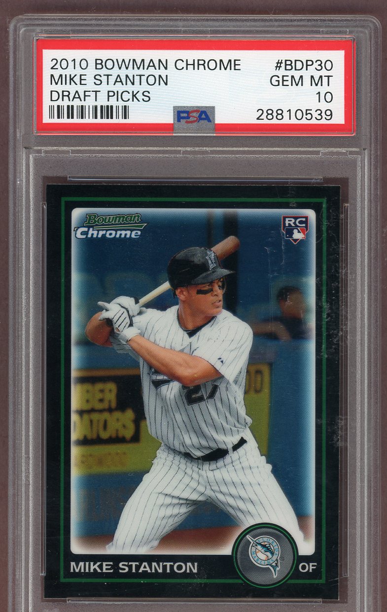 2010 Bowman Chrome Draft #BDP30 Giancarlo Stanton Marlins PSA 10 GEM MINT