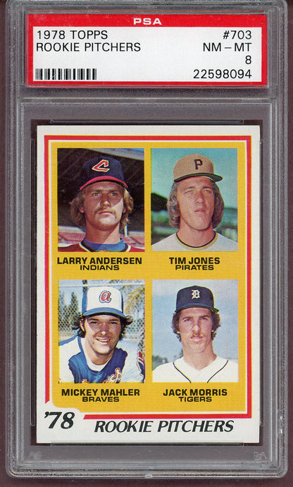 1978 Topps Baseball #703 Jack Morris Tigers PSA 8 NM/MT 561294