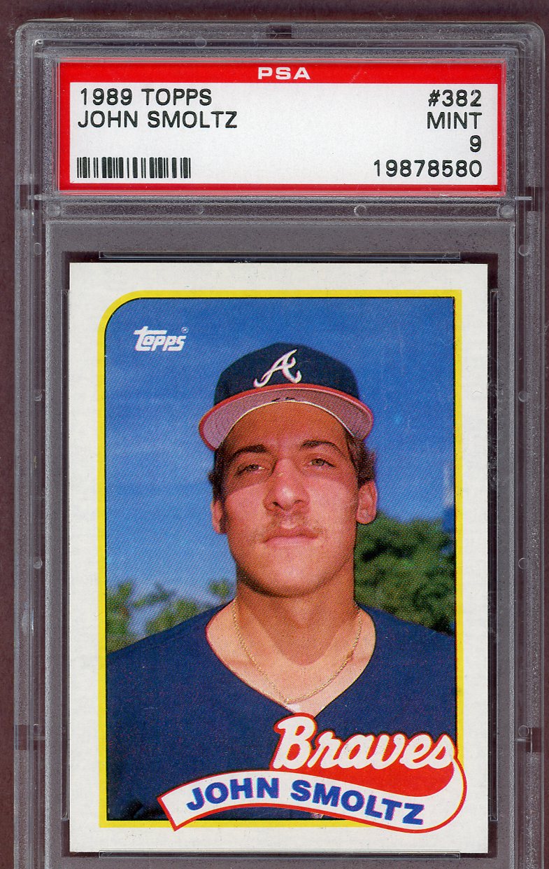 1989 Topps #382 John Smoltz Braves PSA 9 MINT 561295
