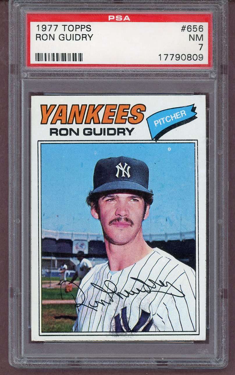 1977 Topps Baseball #656 Ron Guidry Yankees PSA 7 NM 561297