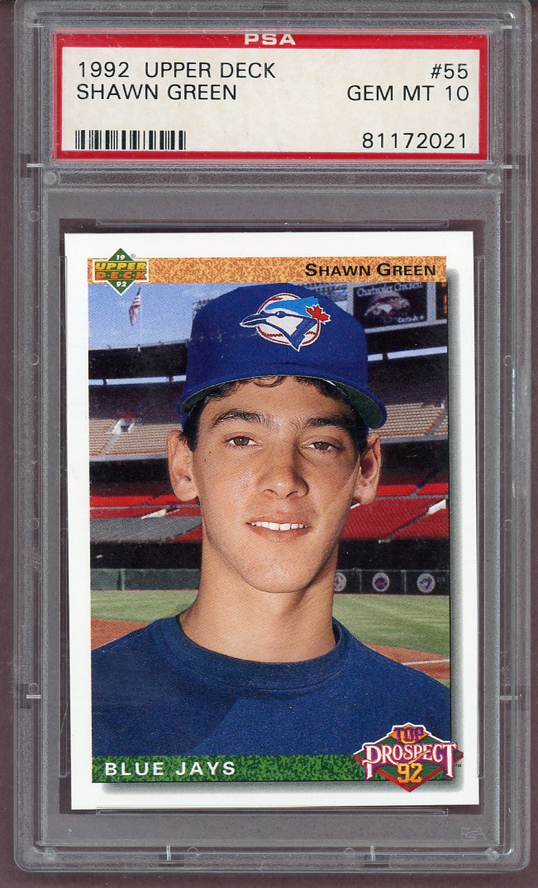 1992 Upper Deck # 55 Shawn Green Blue Jays PSA 10 GEM MINT 561302