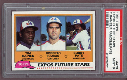 1981 Topps #479 Tim Raines Expos PSA 9 MINT 561305