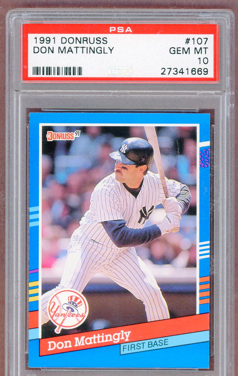 1991 Donruss #107 Don Mattingly Yankees PSA 10 GEM MINT 561311