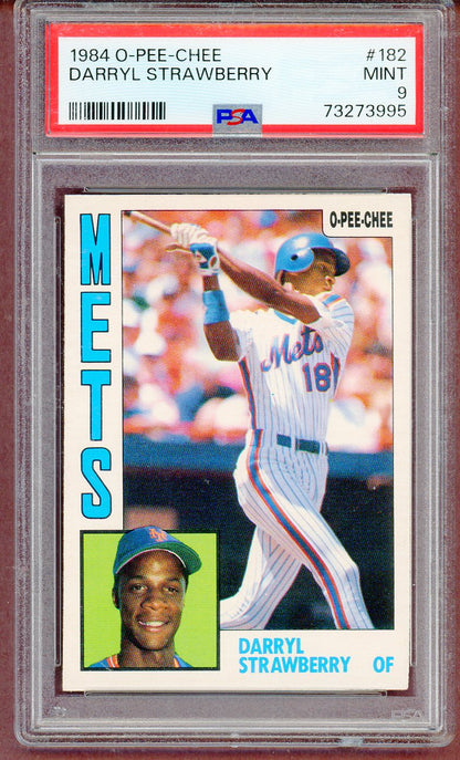 1984 O Pee Chee #182 Darryl Strawberry Mets PSA 9 MINT 561314