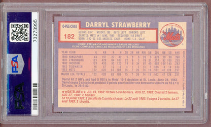1984 O Pee Chee #182 Darryl Strawberry Mets PSA 9 MINT 561314