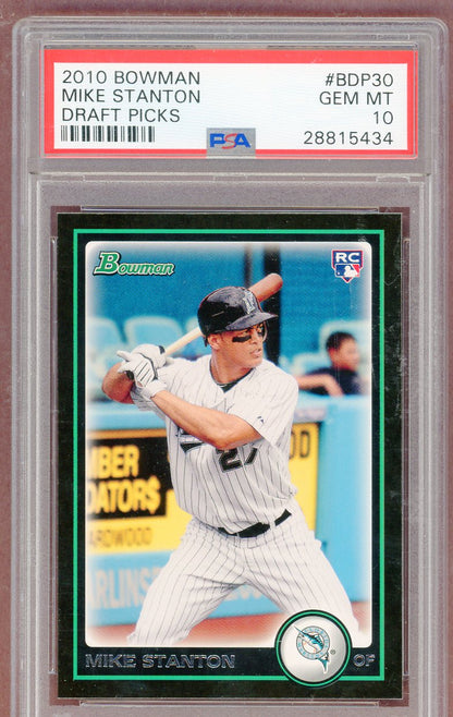 2010 Bowman Draft #BDP30 Giancarlo Stanton Marlins PSA 10 GEM MINT 561315
