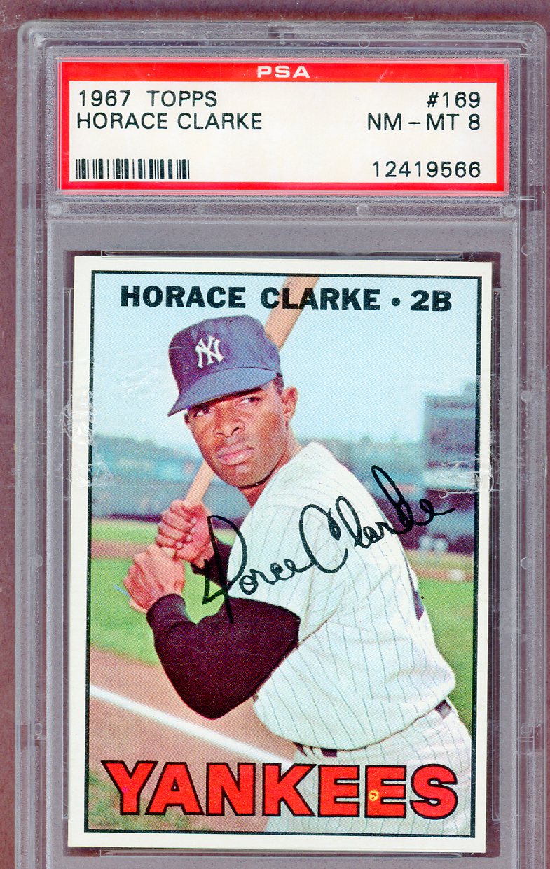 1967 Topps Baseball #169 Horace Clarke Yankees PSA 8 NM/MT 561323