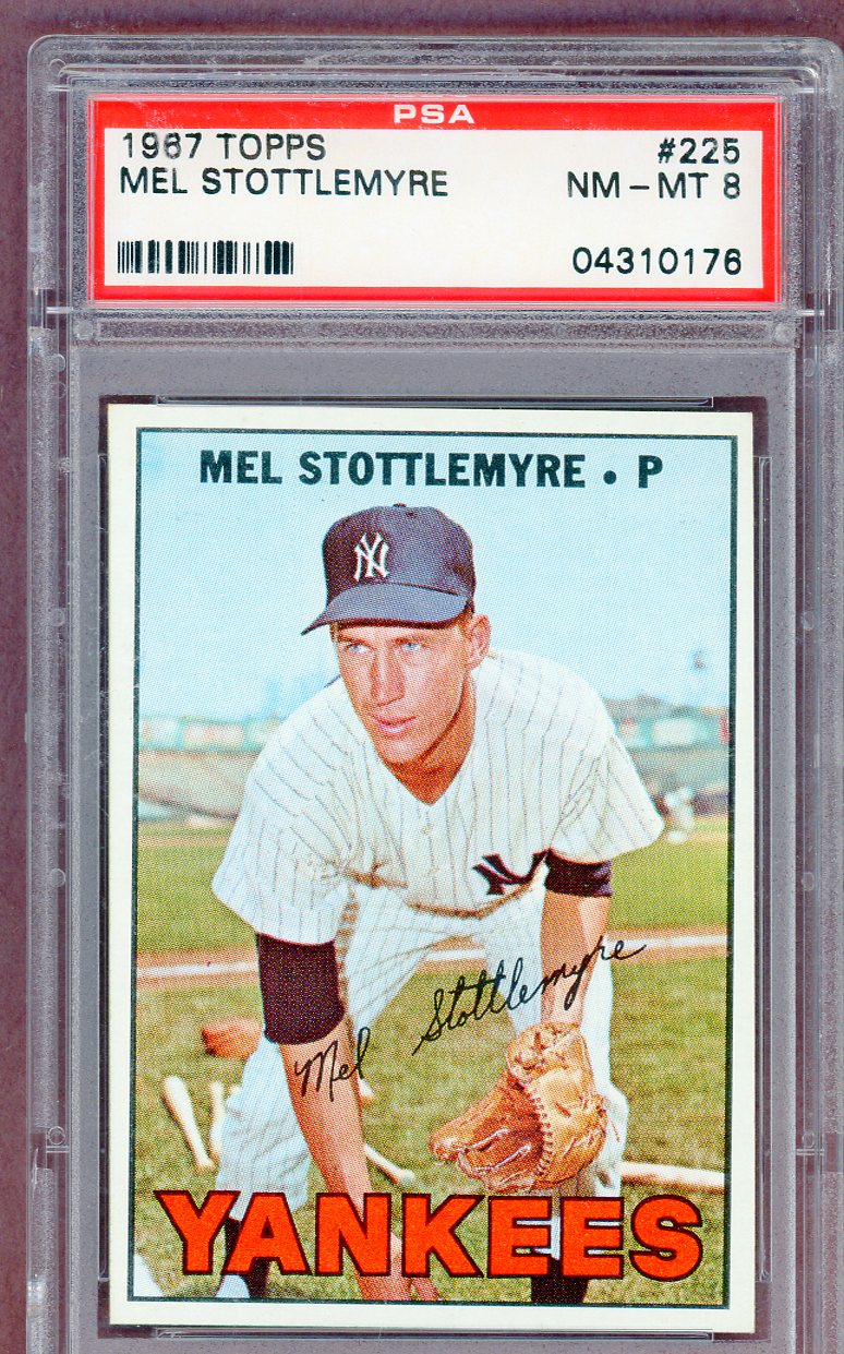 1967 Topps Baseball #225 Mel Stottlemyre Yankees PSA 8 NM/MT 561324