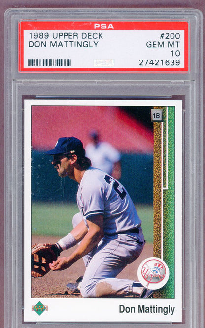 1989 Upper Deck #200 Don Mattingly Yankees PSA 10 GEM MINT 561328