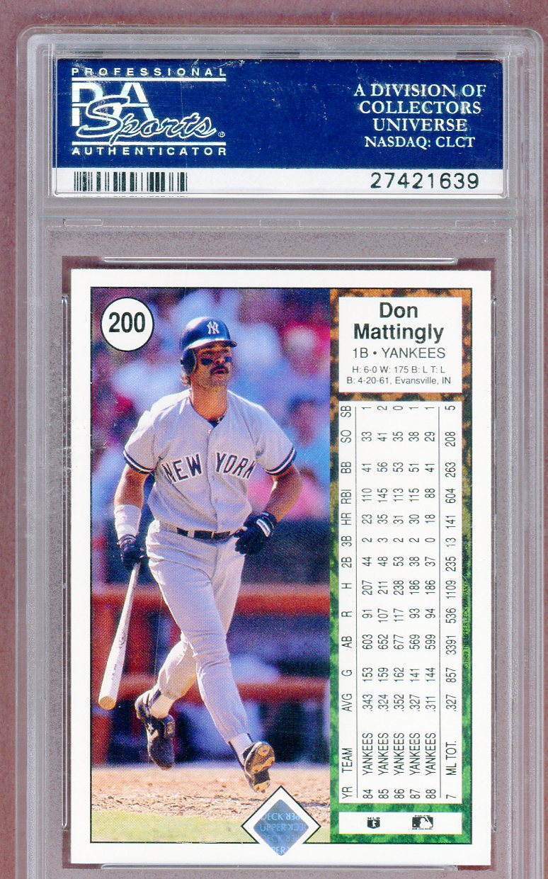 1989 Upper Deck #200 Don Mattingly Yankees PSA 10 GEM MINT 561328
