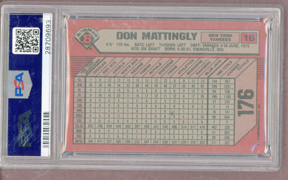 1989 Bowman #176 Don Mattingly Yankees PSA 10 GEM MINT 561329