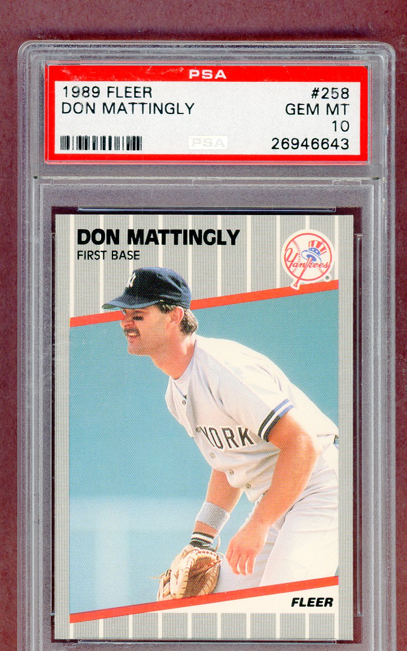 1989 Fleer #258 Don Mattingly Yankees PSA 10 GEM MINT 561332