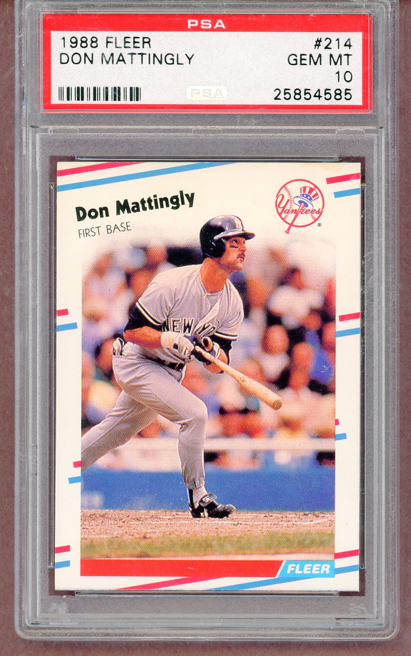 1988 Fleer #214 Don Mattingly Yankees PSA 10 GEM MINT 561333
