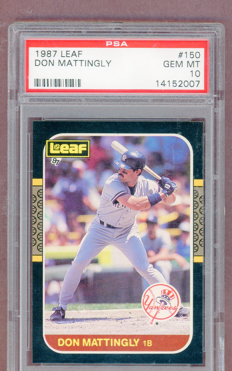 1987 Leaf #150 Don Mattingly Yankees PSA 10 GEM MINT 561339