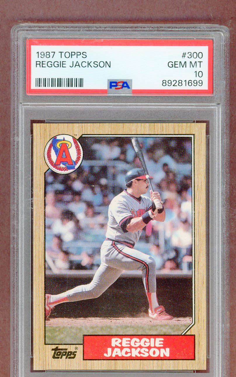 1987 Topps #300 Reggie Jackson Angels PSA 10 GEM MINT 561340