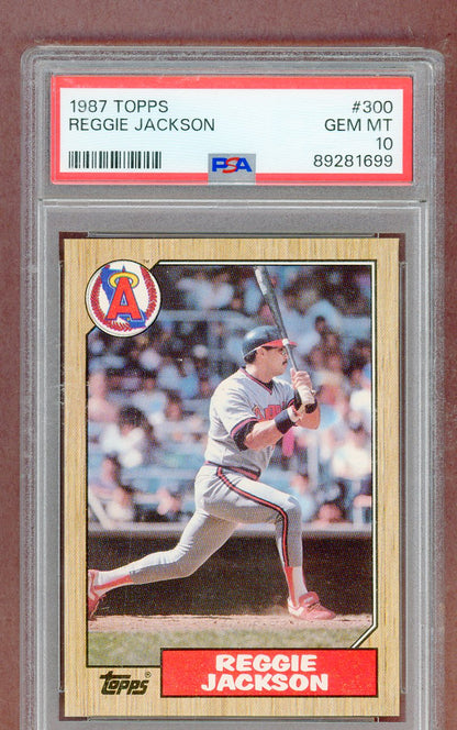 1987 Topps #300 Reggie Jackson Angels PSA 10 GEM MINT 561340