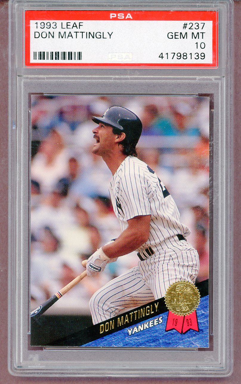 1993 Leaf #237 Don Mattingly Yankees PSA 10 GEM MINT 561345