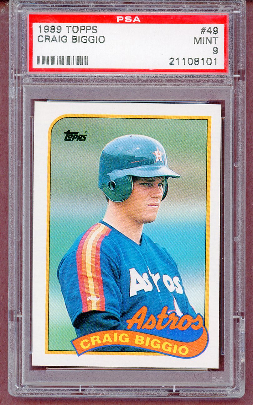 1989 Topps #049 Craig Biggio Astros PSA 9 MINT 561353